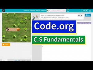 Code.org Express Lesson 21.1 Functions with Harvester | Answers Explained | Course E Lesson 14.1