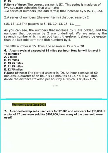 Wonderlic Exam with 50 Questions and Answers1789 video