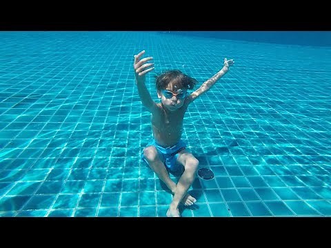 Hotel Pool Jumps Fun - Seychelles Holidays