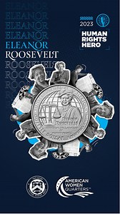 Eleanor Roosevelt went from the White House to the United Nations on the road to fight for human rights. Eleanor’s next stop is the 2023 American Women Quarters™ Program! Learn more about #HerQuarter and discover more stories. bit.ly/44FGzBQ | United States Mint