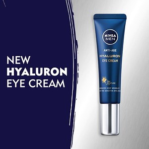 Our new Hyaluron Eye Cream will smooth out those lines around the eye, reducing bags and signs of tiredness. Try now and fight signs of wrinkles. | NIVEA MEN | Facebook
