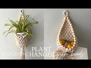 DIY Macrame Beaded Macrame Plant Hanger Tutorial