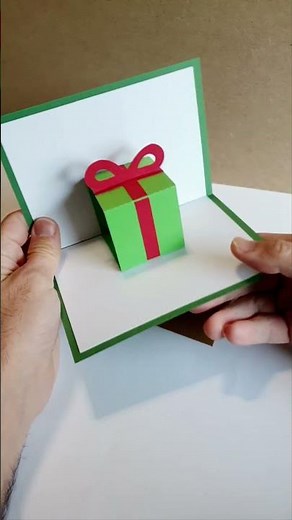 Christmas Present With Secret Message Printable Pop-Up Card