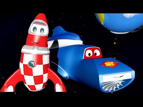 Carl the Super Truck and the Rocket in Car City | Trucks Cartoon for kids 🚚💨🚀