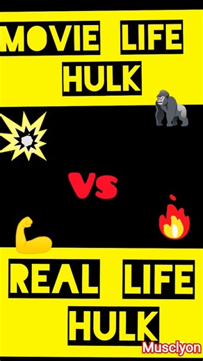 movie life hulk 😎. vs. real life hulk 💪