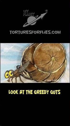 Fly vs Greedy Guts!! #shorts #fly #cartoon