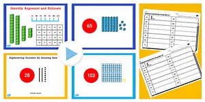 Year 2 Maths Representing Numbers Using Base 10 and Counting Shapes Lesson Pack