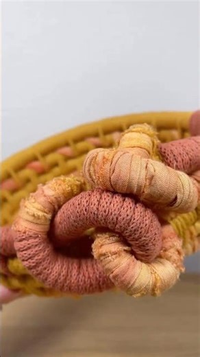 Fall inspired coiled basket