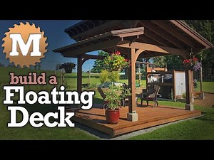 How to Build a Floating Deck - low profile design and footings