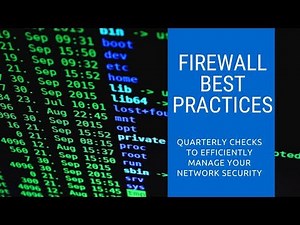 Firewall Best Practices | Security Basics