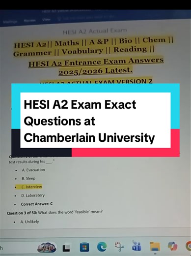 HESI A2 Exam Exact Questions at Chamberlain University #hesia2 #hesia2exam #hesia2exam #hesia2help #hesia2examanswers hesi a2 exam exact questions at chamberlain university i passed the hesi a2 entrance exam with quizlet hesi a2 elsevier entrance exam hesi a2 anatomy and physiology tips 2025 chamberlain university hesi exam 2025