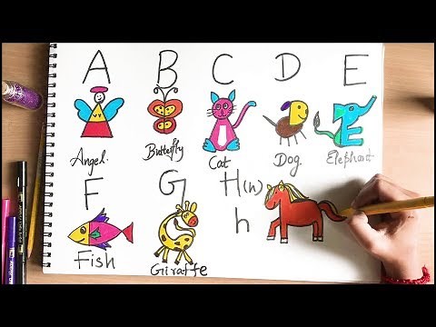 How to Draw with Alphabets | Learn with fun | Drawing for kids