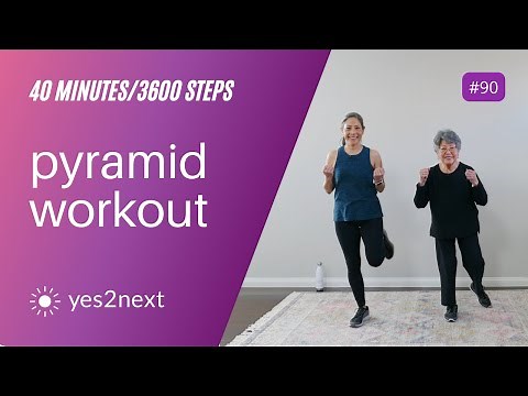 40 minute Pyramid Walking Workout | 3600 steps | Seniors, beginners