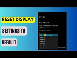 How To Reset Display Settings To Default On Windows 11/10 - Step By Step