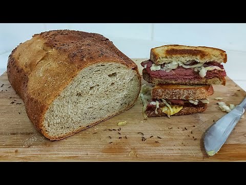 How to Make Jewish Deli Style Rye Bread - Light Caraway Rye with Dark Rye Flour