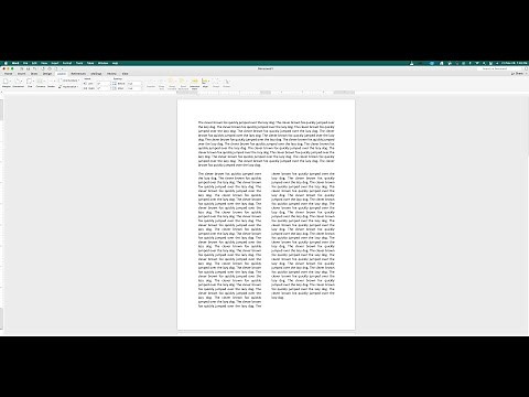 How to have both paragraph and two columns in a single document in Microsoft Word