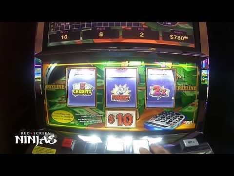 VGT SLOTS - RED SCREEN NINJAS AT WINSTAR CASINO WITH HANDPAY JACKPOT!