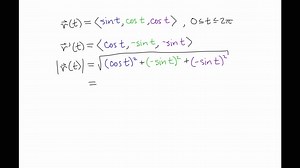 SOLVED:Unit tangent vectors Find the unit tangent vector for the following parameterized curves. 𝐫(t)=⟨sint, cost, cost⟩,  for  0 ≤t ≤2 π