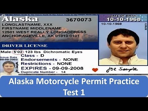 Alaska Motorcycle Permit Practice Test 1