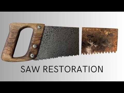 DIY Restoring a 100 Year Old Hand Saw #papacrew #DIY #customizing