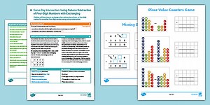 Year 4 Maths Same-Day Intervention Plan: Using Column Subtraction of Four-Digit Numbers with Exchanging