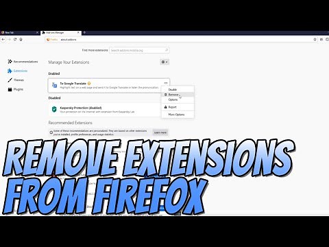 How To Remove Extensions From Firefox Tutorial