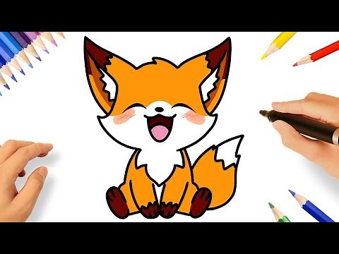 HOW TO DRAW A CUTE FOX STEP BY STEP 🦊