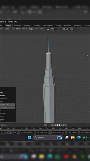 Model a Gothic Pillar in Under 1 Minute | Blender Quick Tutorial #blender3d#3danimation