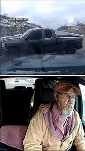 Close Call! Driver Narrowly Avoids Crash With Out-Of-Control Truck on Snowy Highway