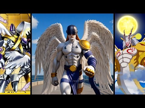 ⚡ The Legendary Holy Digimon Evolution – From Baby to Goddramon! #hailuoai #minimax #Digivolution