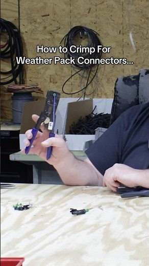 How to Crimp for Weatherpack Connectors🤝#agriculture #crushinag #weatherpack #crimper #wirecrimp