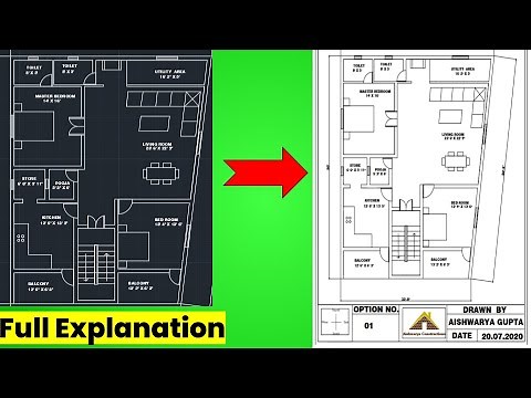 How To Insert AUTOCAD DRAWING Into Template Layout || AUTOCAD || Eduaish || Hindi