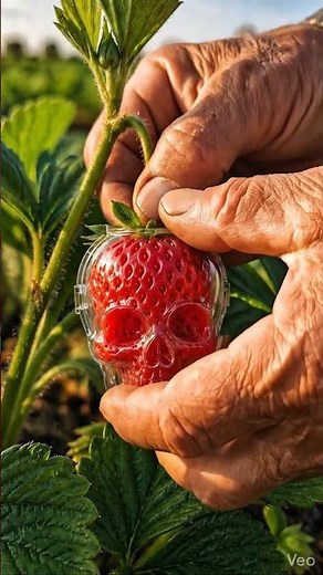 This Strawberry Looks Like WHAT?! 🍓😳 (wait for the cut…)