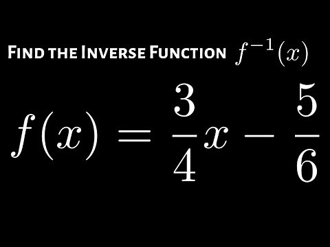 Learn How to Find the Inverse Function of a Function with Fractions
