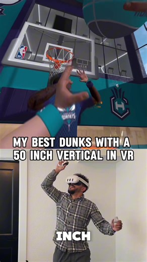 Incredible 50-Inch Vertical Dunks in VR Basketball