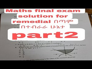 #mathematics final exam for remedial student part 2