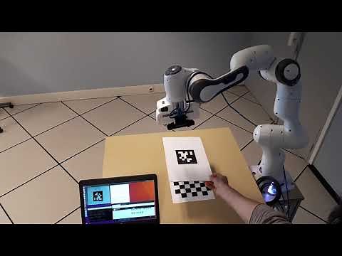 Visual servoing with Franka robot