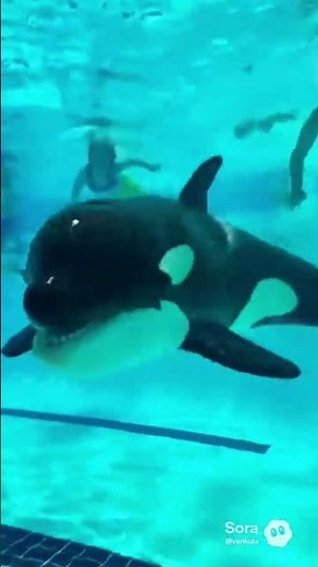 orca unleashed at local pool