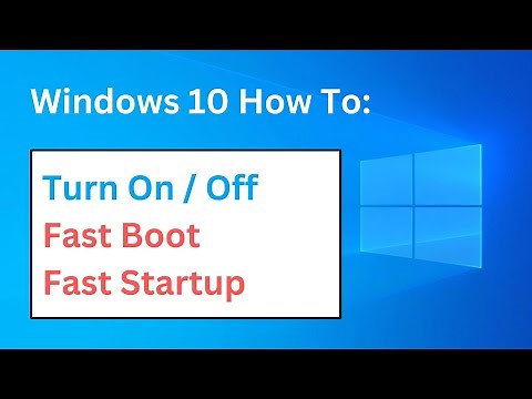 How To Turn Fast Boot On / Off - Enable / Disable Fast Startup - Windows 10
