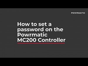 An explanation of the Set Password screen within the Powrmatic MC200/MC300 Controller