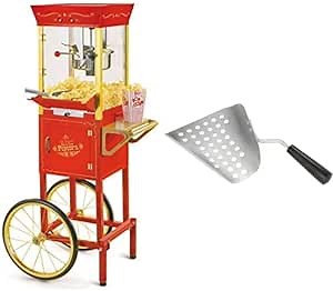 Nostalgia Popcorn Maker Machine + Benchmark 42030 Aluminum Speed Scoop