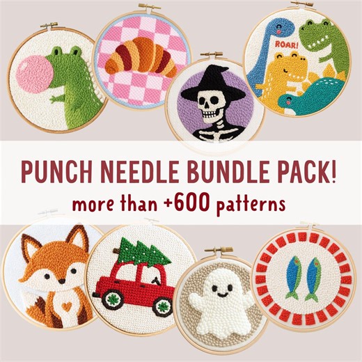 Punch Needle Pattern Bundle Pack: Current & Future Designs, PDF Patterns (instant Download) - Etsy