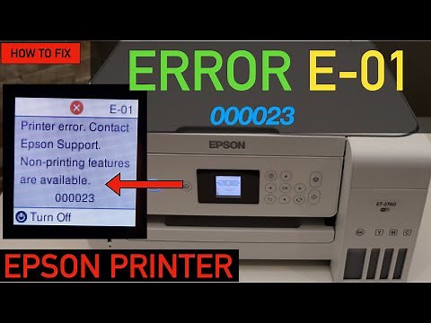 Epson Printer Error E-01