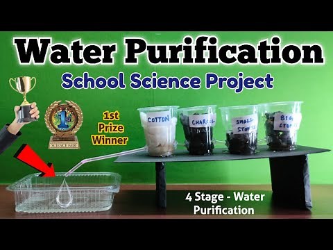 Water Purification Working Model | Science Project Ideas | Easy science experiments #science
