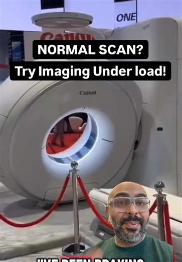 My prayers have been answered, imaging that respects gravity. Of course Japan led the way. If your scan was “normal” but your symptoms flare the moment you stand up, you are not crazy. You were imaged unloaded. Position matters for imaging. Load matters for imaging. Supine CT or MRI can miss dynamic nerve or spinal cord compression that only appears under load. Supine vs standing imaging can look like two different patients. That’s why I’m obsessed with Canon’s multi position upright CT, imaging