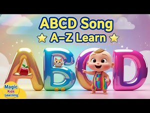 “ABCD Song for Kids | A–Z Alphabet Learning | Cute 3D Baby Animation | Nursery Rhyme”