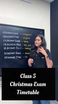 📢Class 5 Christmas Exam Timetable