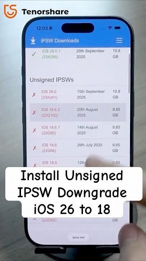 How to Install Unsigned IPSW on iPhone (Downgrade iOS 26 to iOS 18) – 2025 Guide
