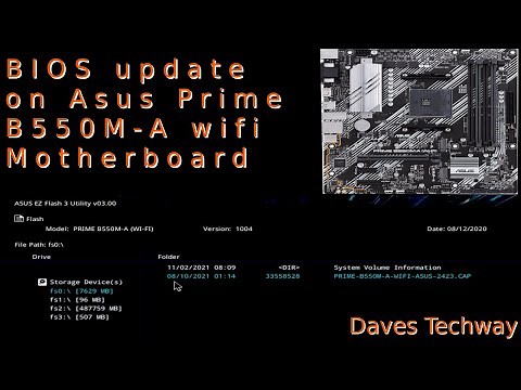 Asus Prime B550M A wifi Bios Update