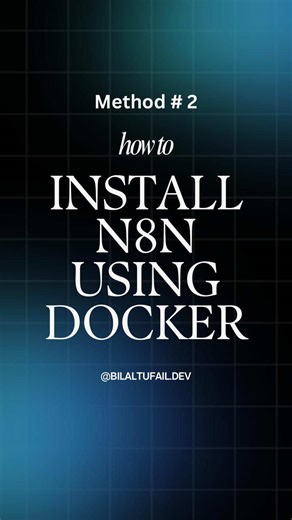 How to Install n8n Locally with Docker Here is the easiest way to install n8n on your computer. I use Docker Desktop to set it up. This method is free and perfect for testing. You do not need a paid server to start. I show you the exact commands to run. This helps you build AI agents and workflows quickly. Follow this guide to master local automation. #n8n #docker #automation